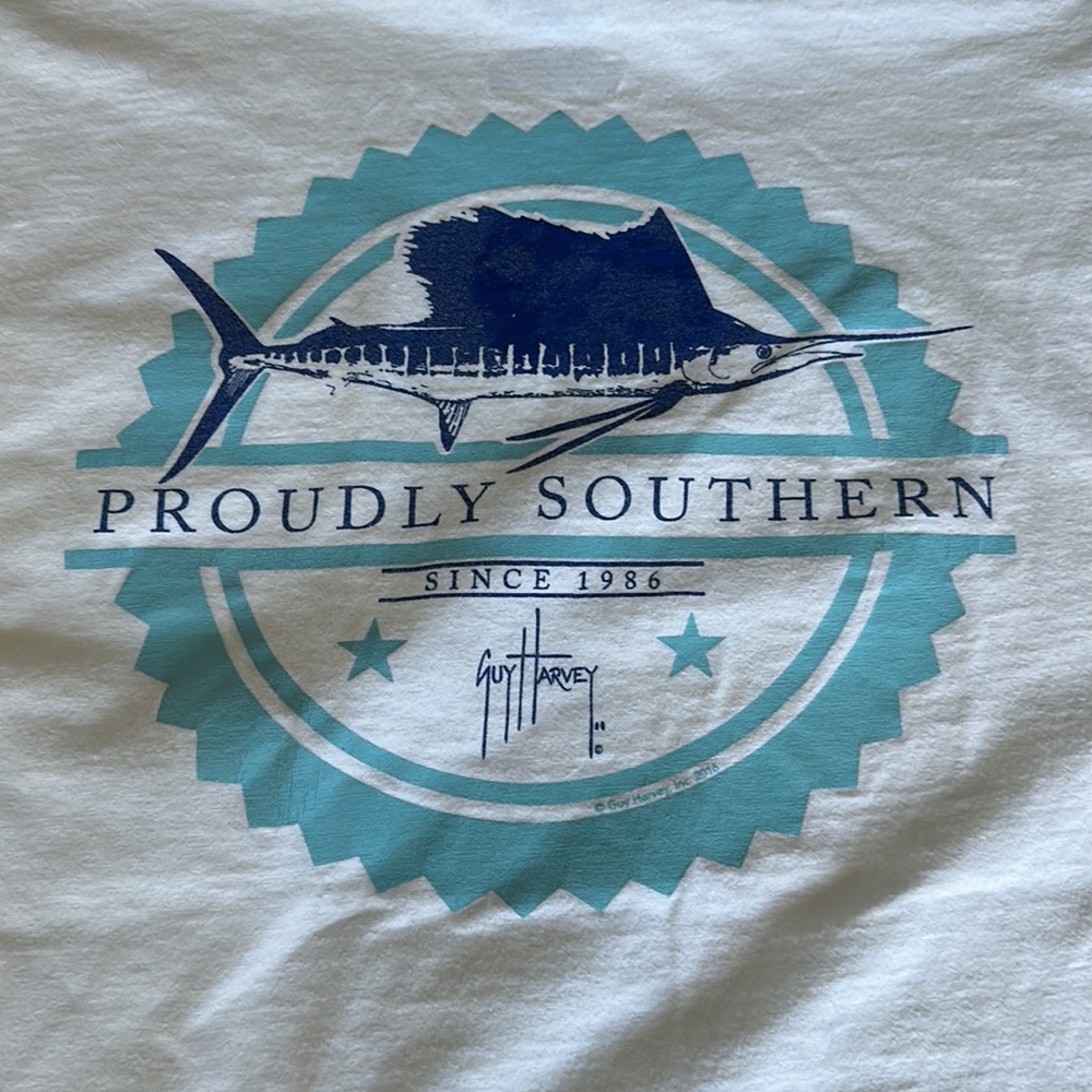 Guy Harvey white tshirt size M
